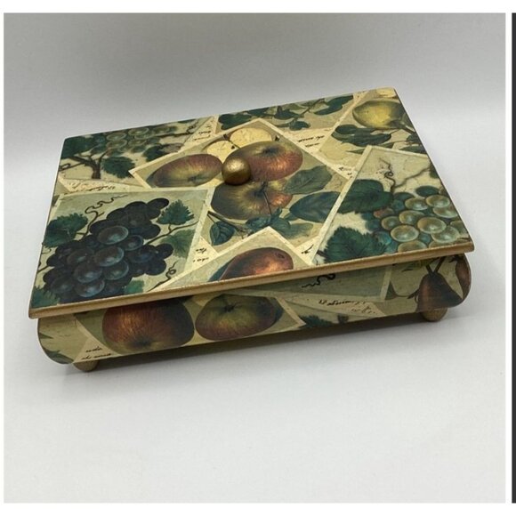 3 lot: Limoges Hand Painted Trinket Box, Decoline NY Lidded Box, & Lacquered - Picture 9 of 16